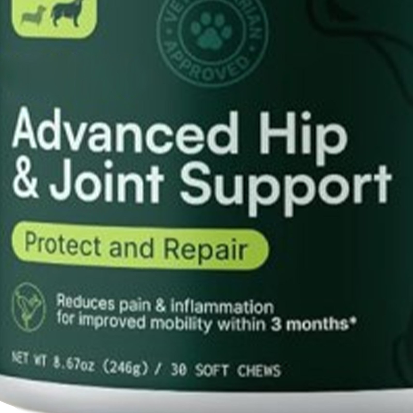 Wuffes Advanced Dog Hip and Joint Supplement with Glucosamine 30 Flavored Chews