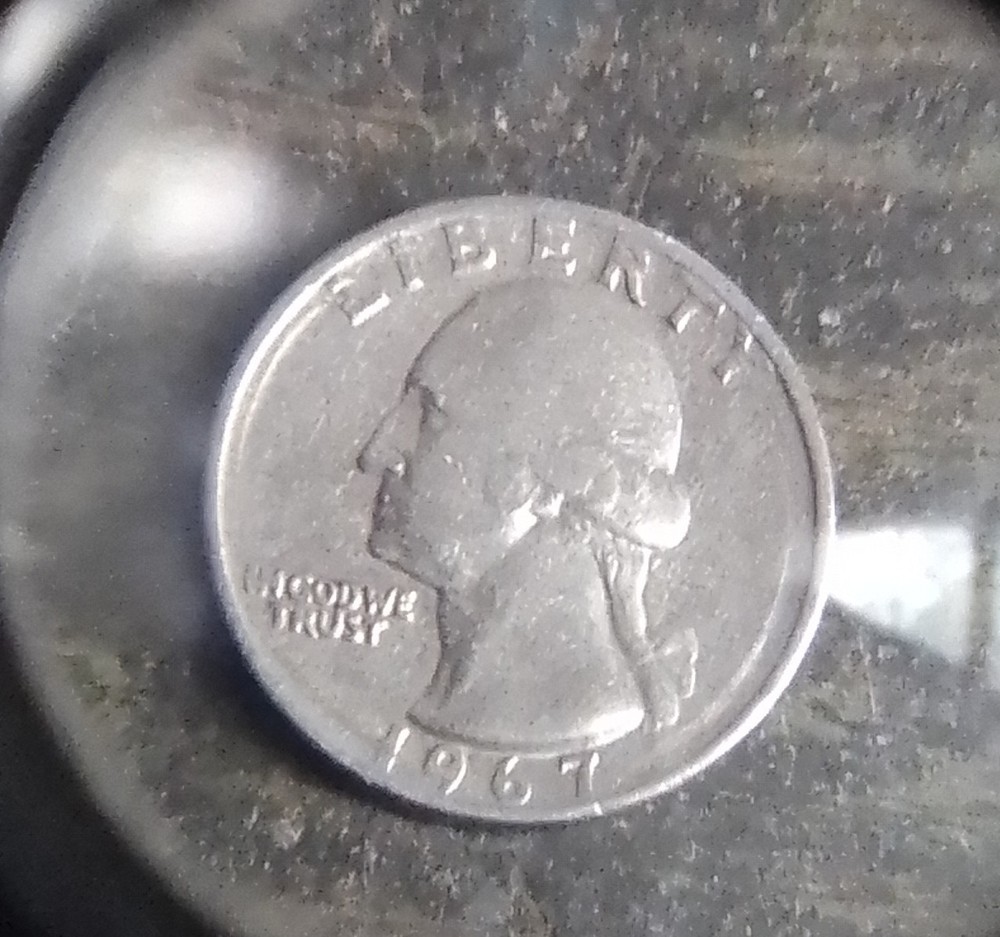 1967 Quarter Ring Around Inside Rim, Strike Errors, Off Center