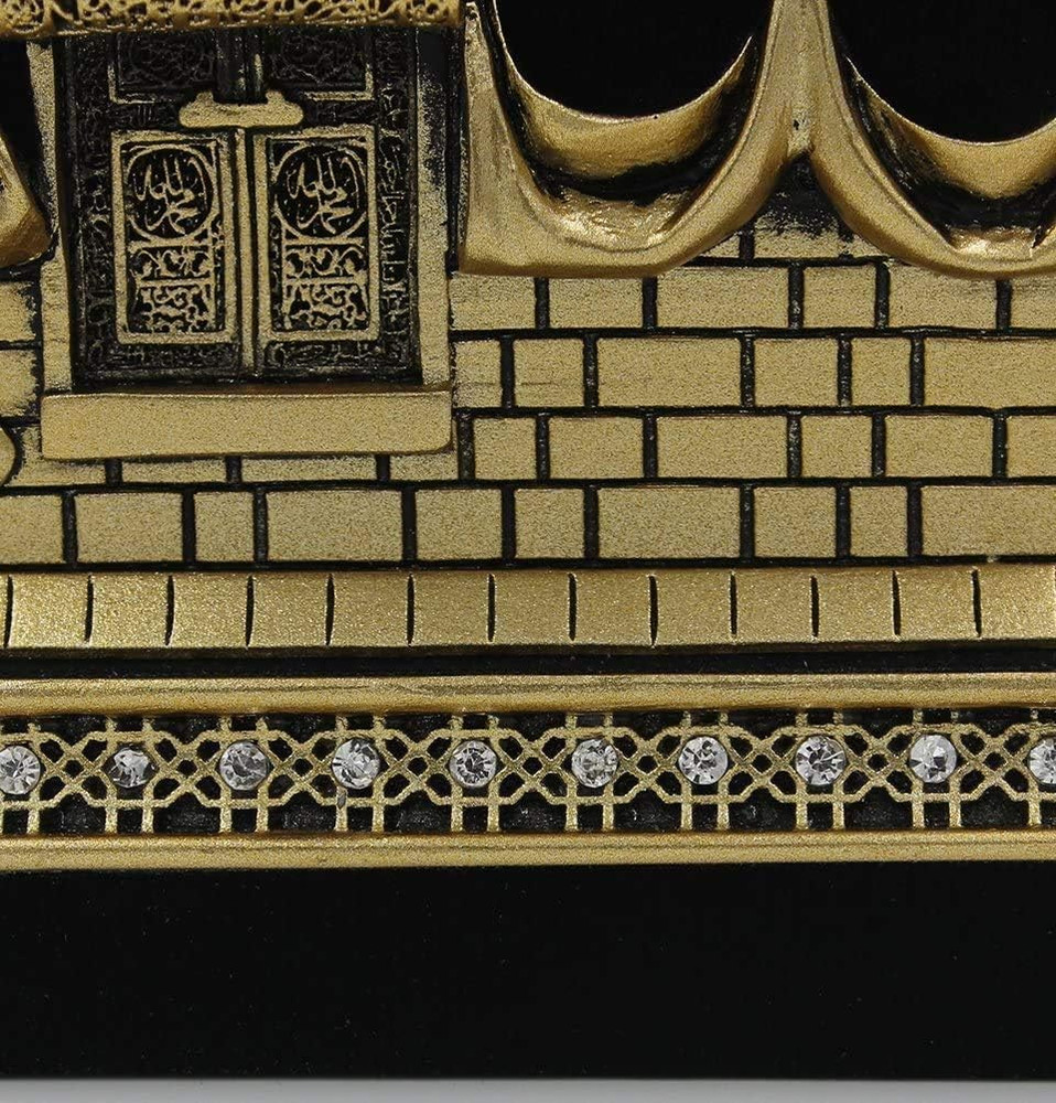 Elegant Gold Kaba Replica Bookend - Perfect Home Decor & Eid Gift (Large)