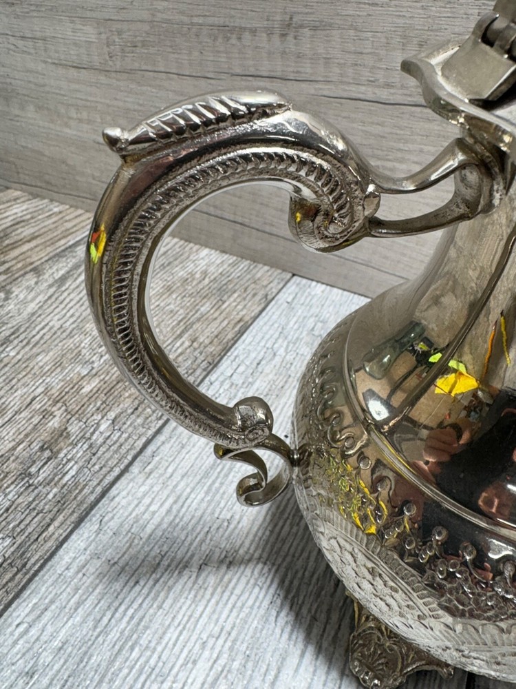 Ornate Teapot and sugar cup G Silver Vintage set used