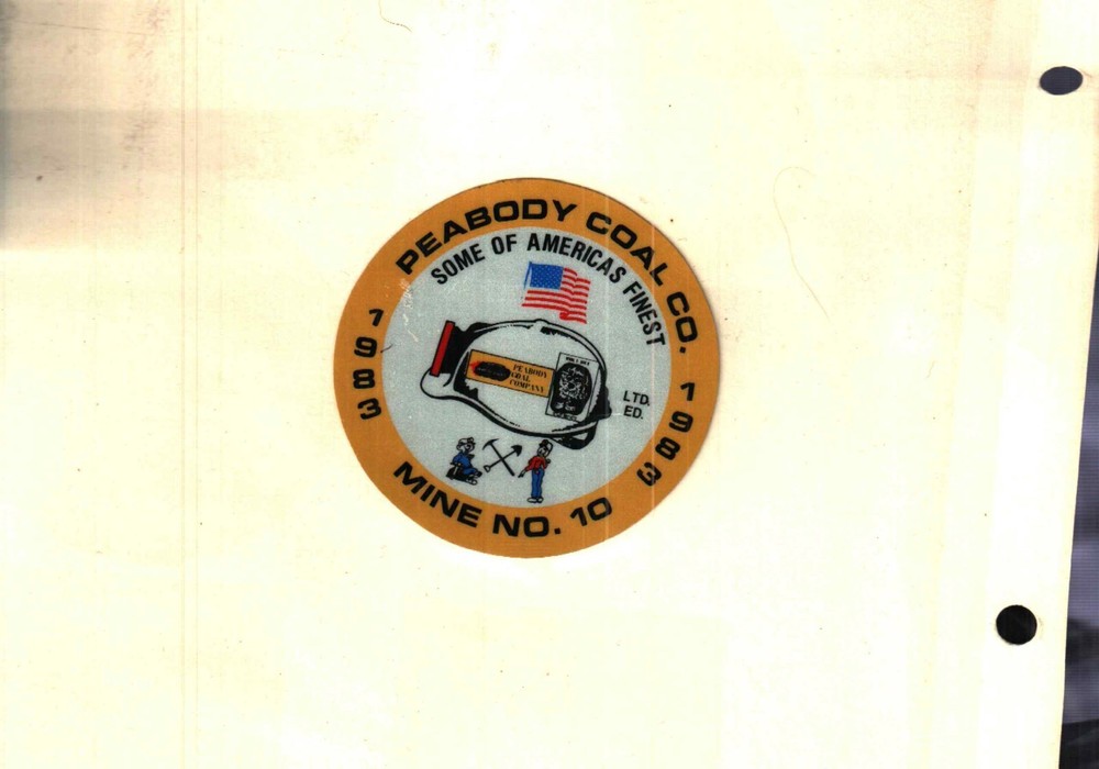 NICE PEABODY  COAL CO COAL MINING STICKER # 599