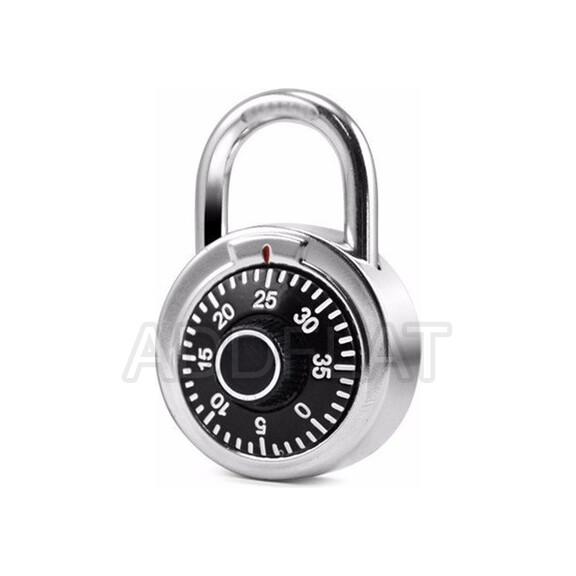 3 Dial Digit Combination Suitcase Luggage Password Code Lock Padlock 50mm Silver