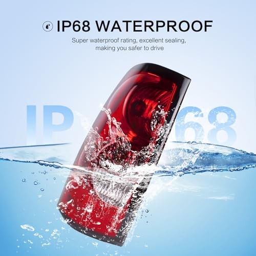 HSMOTHEV Red Left Driver Side Tail Light for 2003-2006