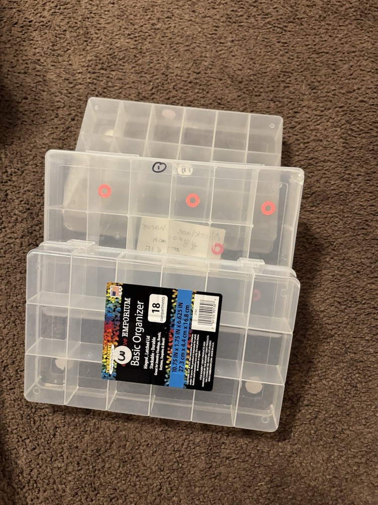 Storage Containers For DIY Beads-Set Of Three