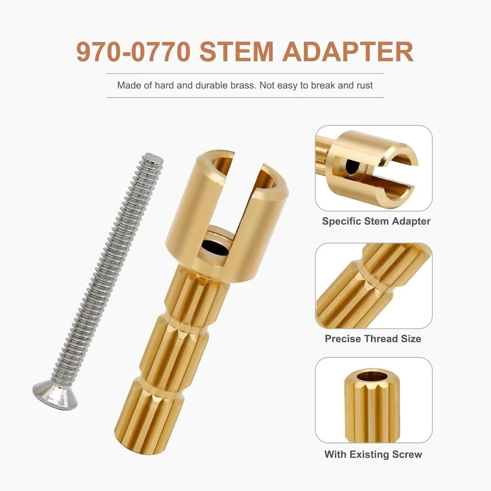970-0770 Stem Adapter with Screw Replace for Plumbing White