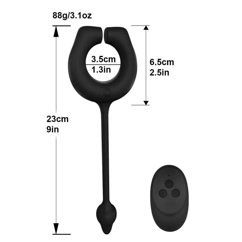Electric Penis-Stretcher Enhancer-Ball-Scrotum-Ring-Delay-Ejaculation Men Remote