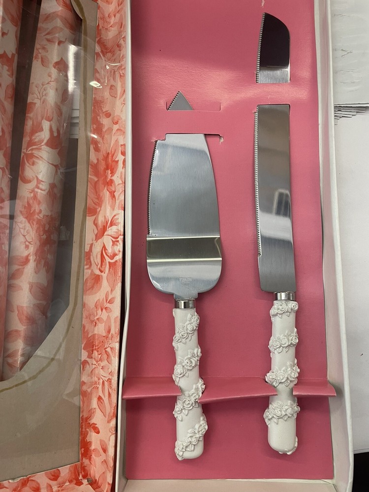 Set cake server knife wedding party Angel / Rose GREAT GIFT