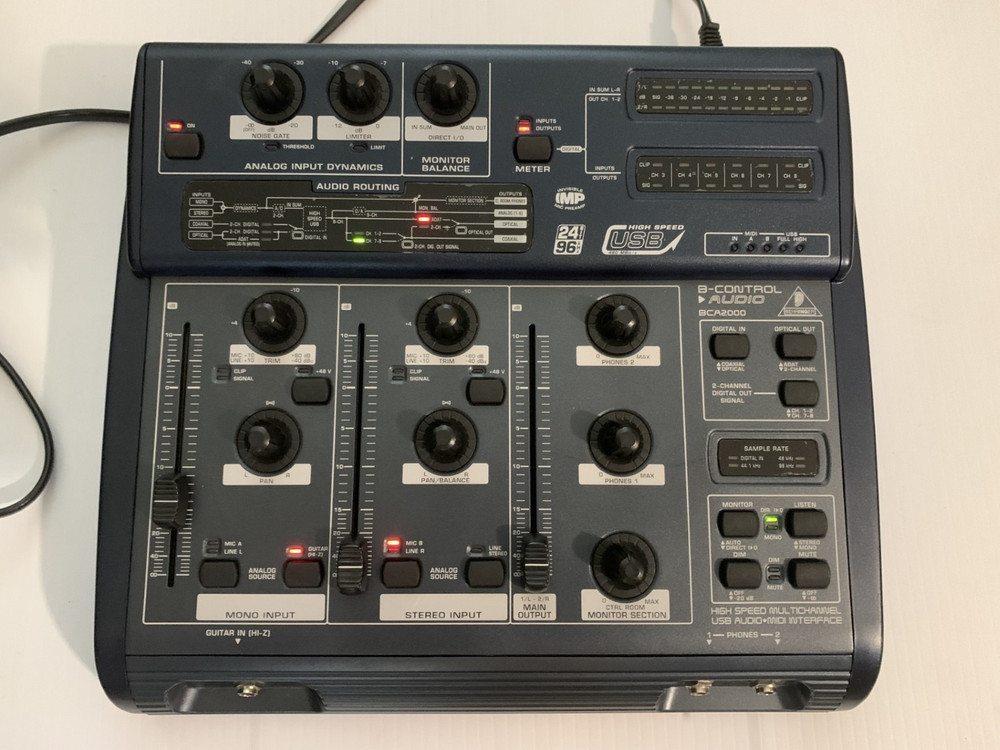 Behringer B-Control Audio & MIDI Control Interface BCA2000 w/ Manual & Driver CD