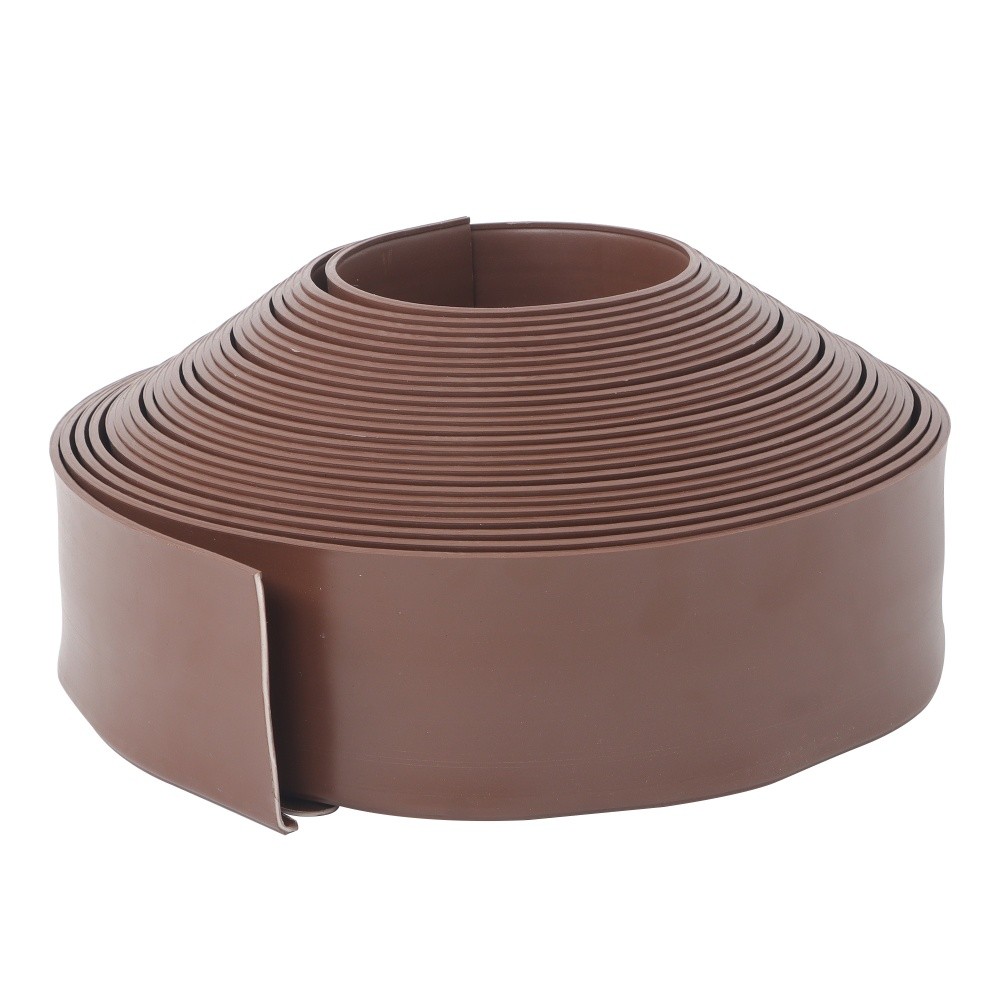 66FT 4” No Dig Lawn Border L-shaped Brown Garden Edging Kit W/ 60 Spike Plastic