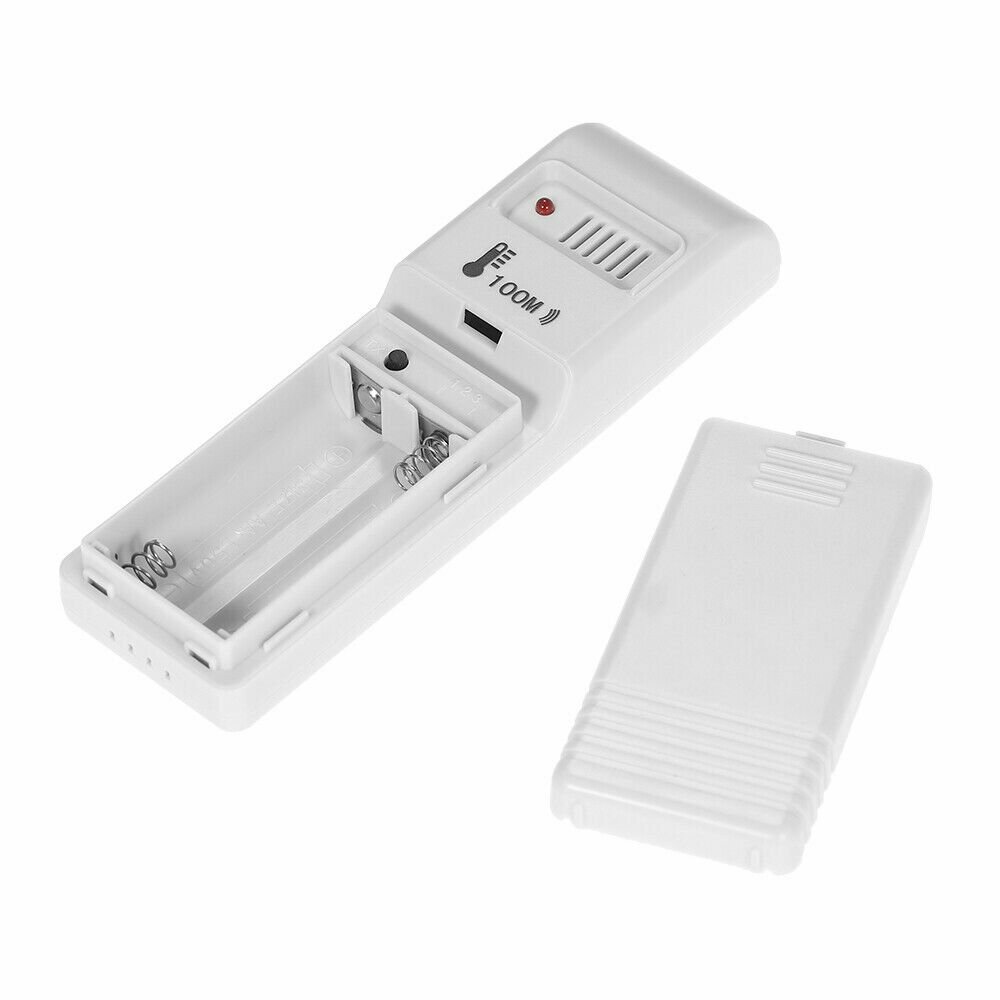 Indoor Outdoor Digital Thermometer Clock Temperature Meter Wireless Transmitter