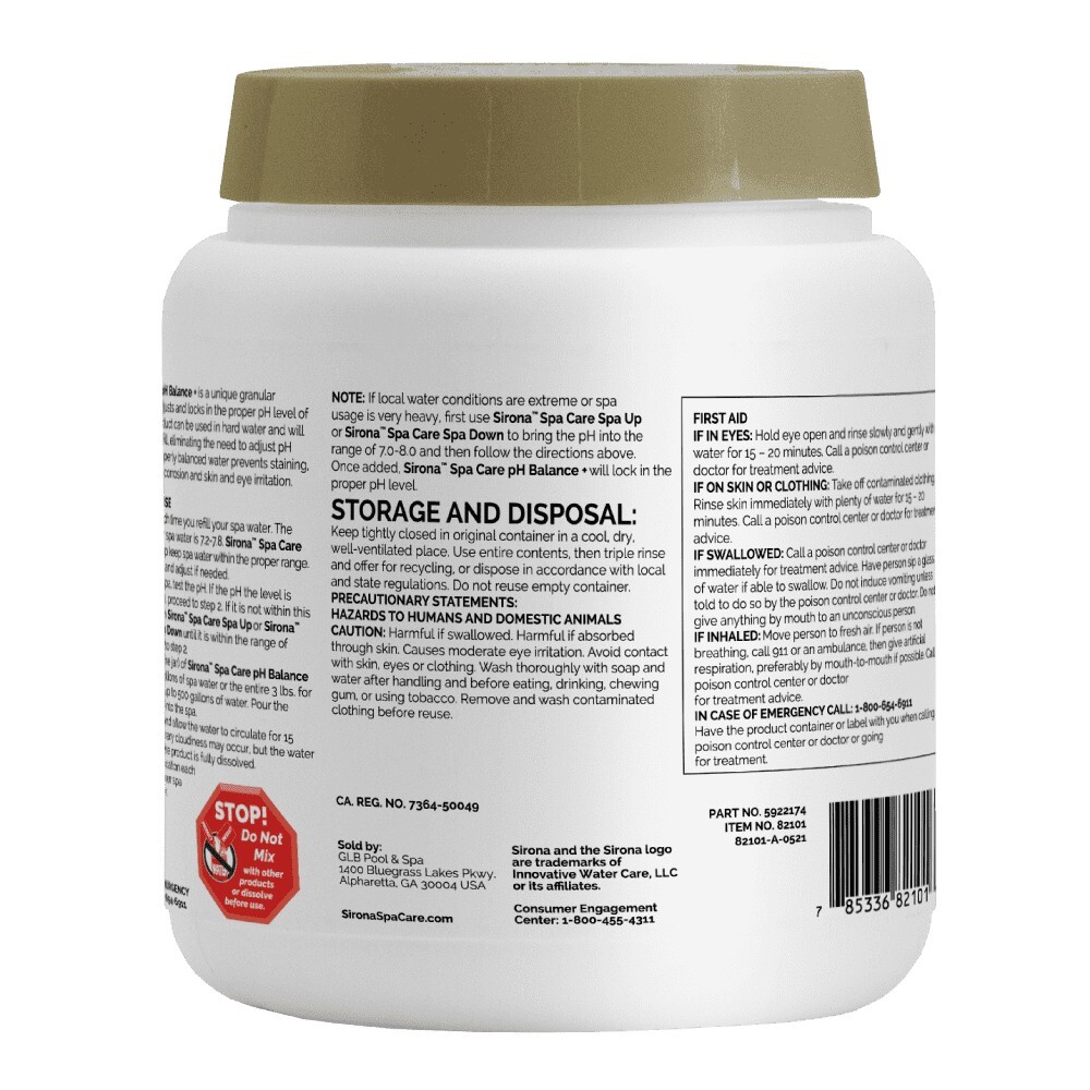 Sirona Spa Care pH Balance + 4lbs.