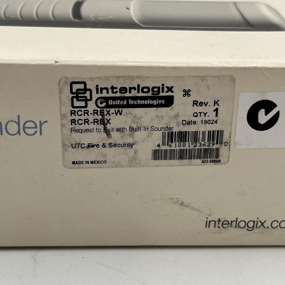 NEW!! Interlogix GE Security Request to Exit Sounder Dual Technology - RCR-REX-W