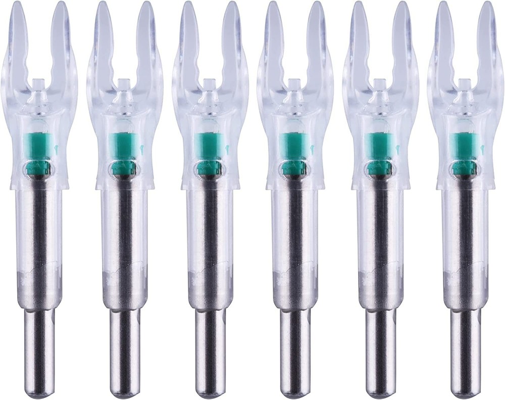 6 Pack X Lighted Nocks for Arrows Universal X/5.2mm LED Lighted Knocks with ....