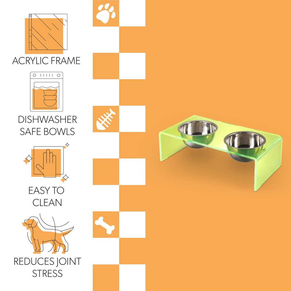 LICKER Store DBL2000G Keaton 5" Small/Medium Modern Acrylic Rectangular Elevated