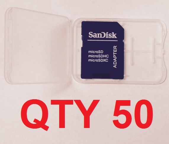 50 x Sandisk Micro SD to SD Secure Digital Adapter NEW
