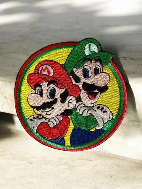 Mario/Luigi Embroidery Patch Multi Sizes