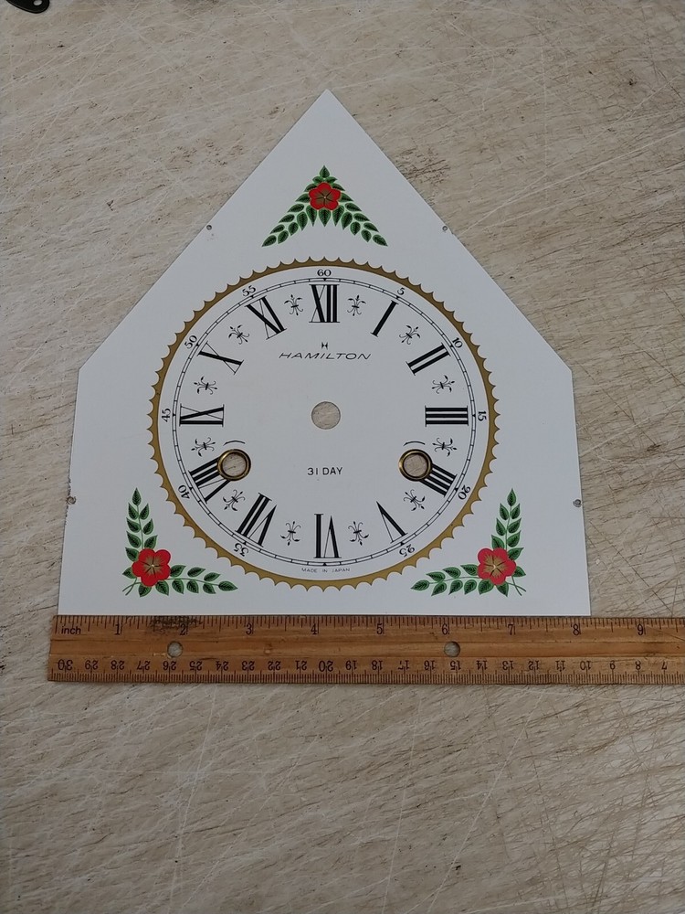 HAMILTON GOTHIC STEEPLE CLOCK METAL DIAL