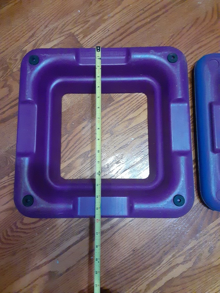 TWO RISERS For THE STEP Aerobics 16"x16" Stepper Exercise PURPLE
