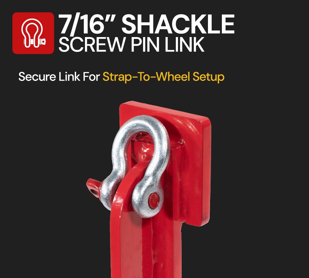 2PK 6-Lug Shipping Container Wheel Kit 8,000 lb for 20–40 ft Containers w/ Strap