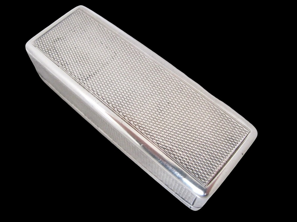 George III silver rectangular snuff box ‘Lucifers' John Shaw Birmingham 1819