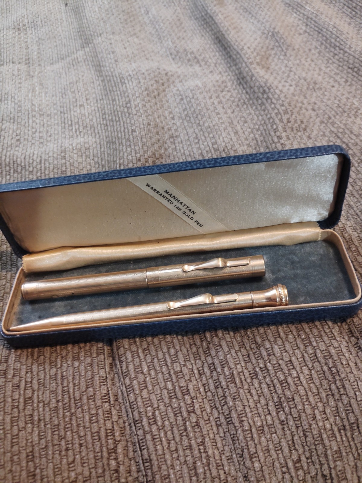 Manhattan Salz Bros Vintage 14k Gold Filled Pen Set
