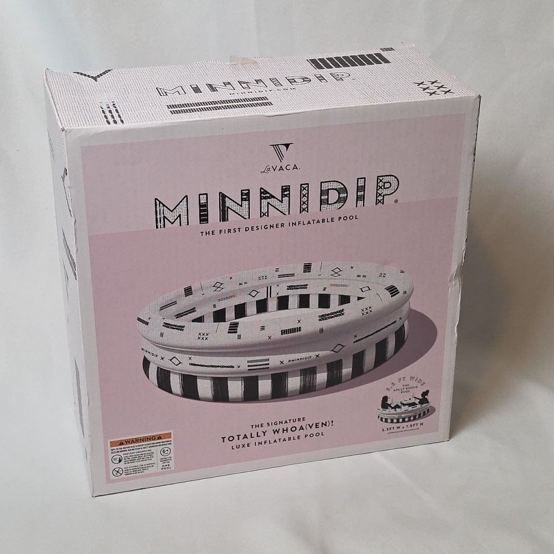 LA VACA MinniDip Totally Whoaven Inflatable Adult Kiddie Pool 5.5.FT W x 1.5FT H