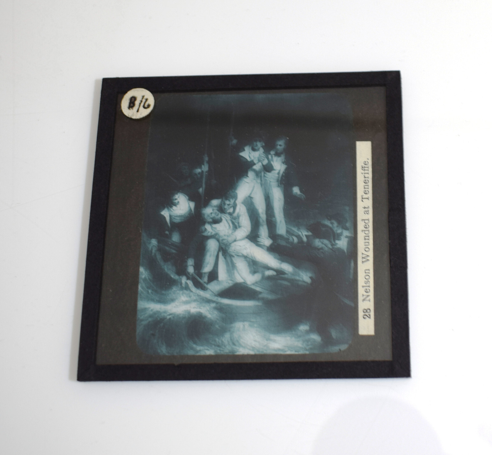 LORD HORATIO NELSON WOUNDED AT TENERIFE Magic Lantern Slide C1890 NAVY COMMANDER