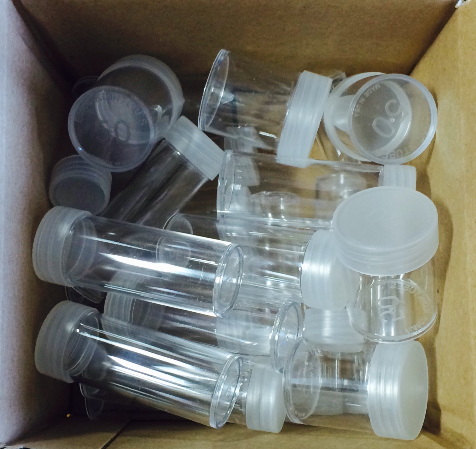 25 Assorted Coin Tubes NEW Penny Nickel Dime Quarter Half-Dollar Koin brand