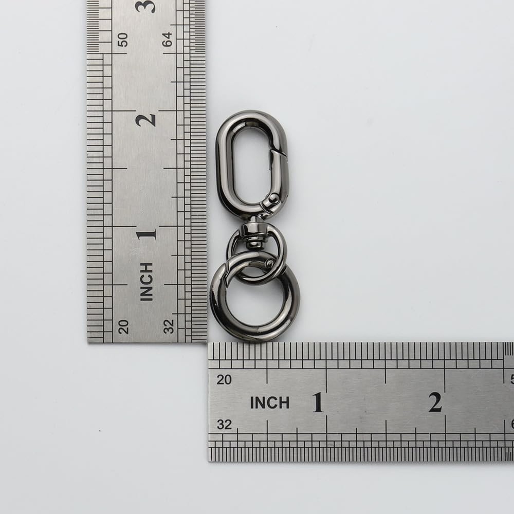 Double Opening Metal Spring Snap Hooks Clip,Trigger Spring Keyring Buckle for...
