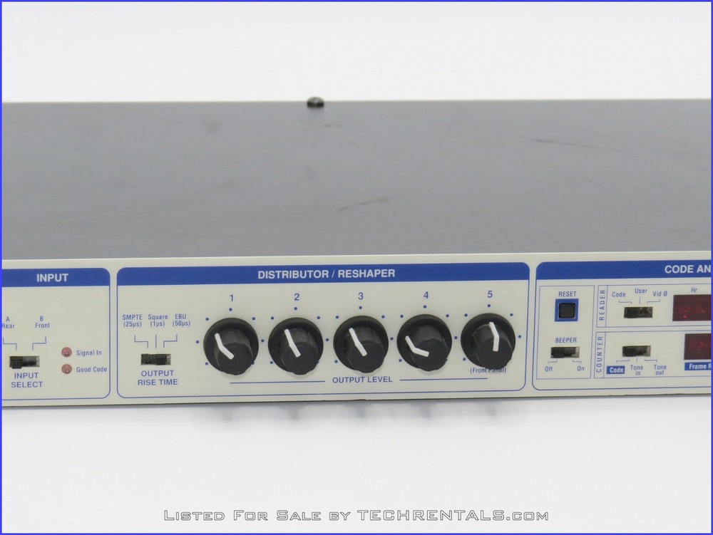 BRAINSTORM ELECTRONICS SR-15+ TIME CODE DISTRIPALYZER + PREWIRED XLR RACK PANEL!