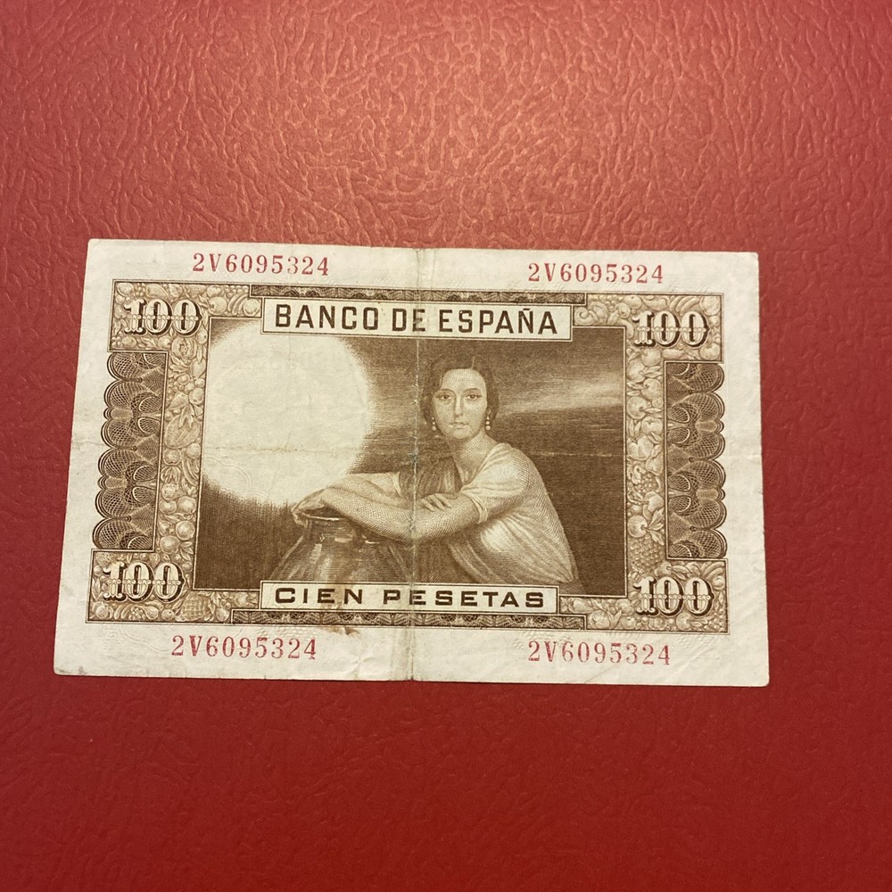 Spain- 100 Pesetas- 1953