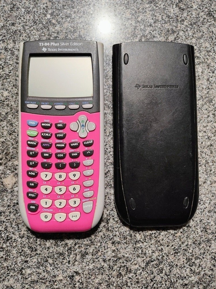 Texas Instruments TI-84 Plus Silver Edition Graphing Calculator Academic Pink