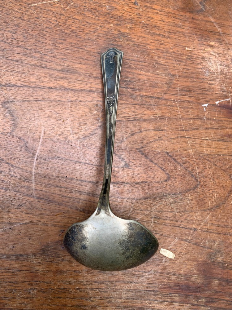 Bouquet Plated Serving Ladle ~6.5" Scoop Spoon Vendome pattern