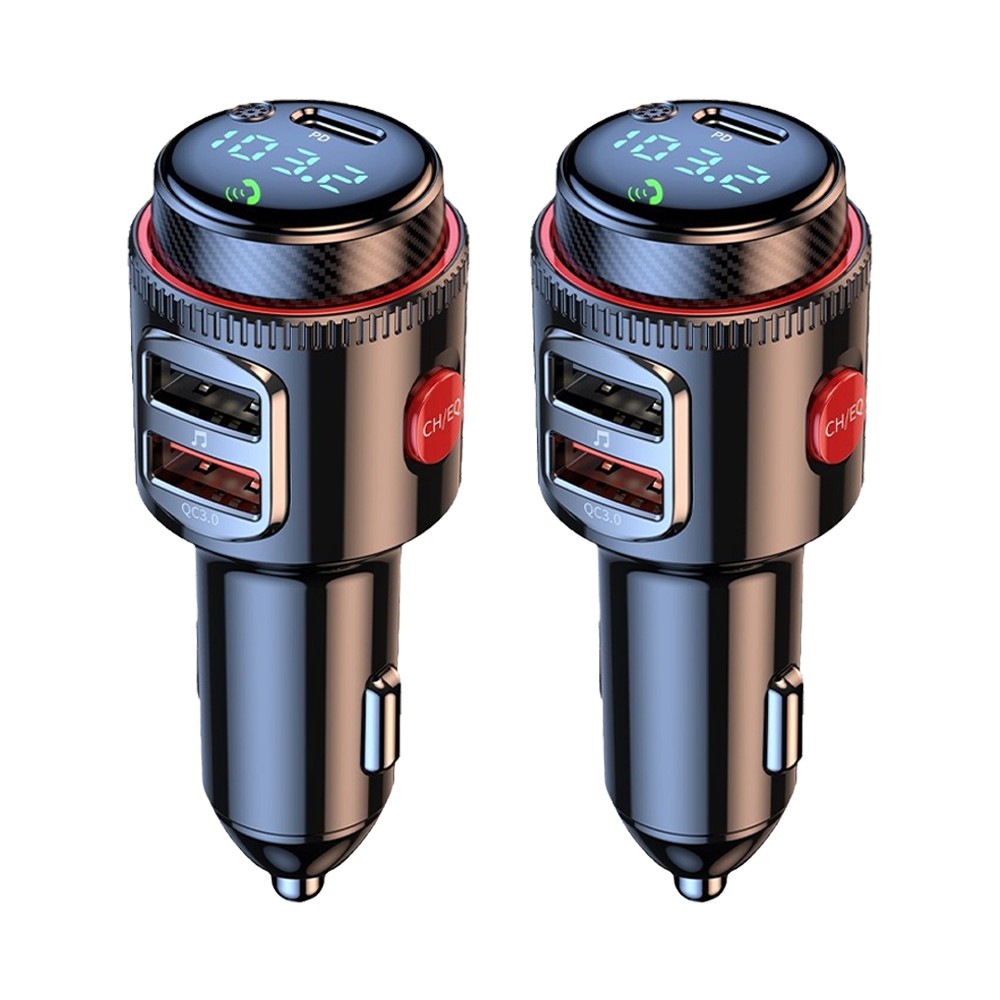 2X Car Bluetooth FM Transmitter PD 45W Car Charger Power Adapt Cigarette Lighter