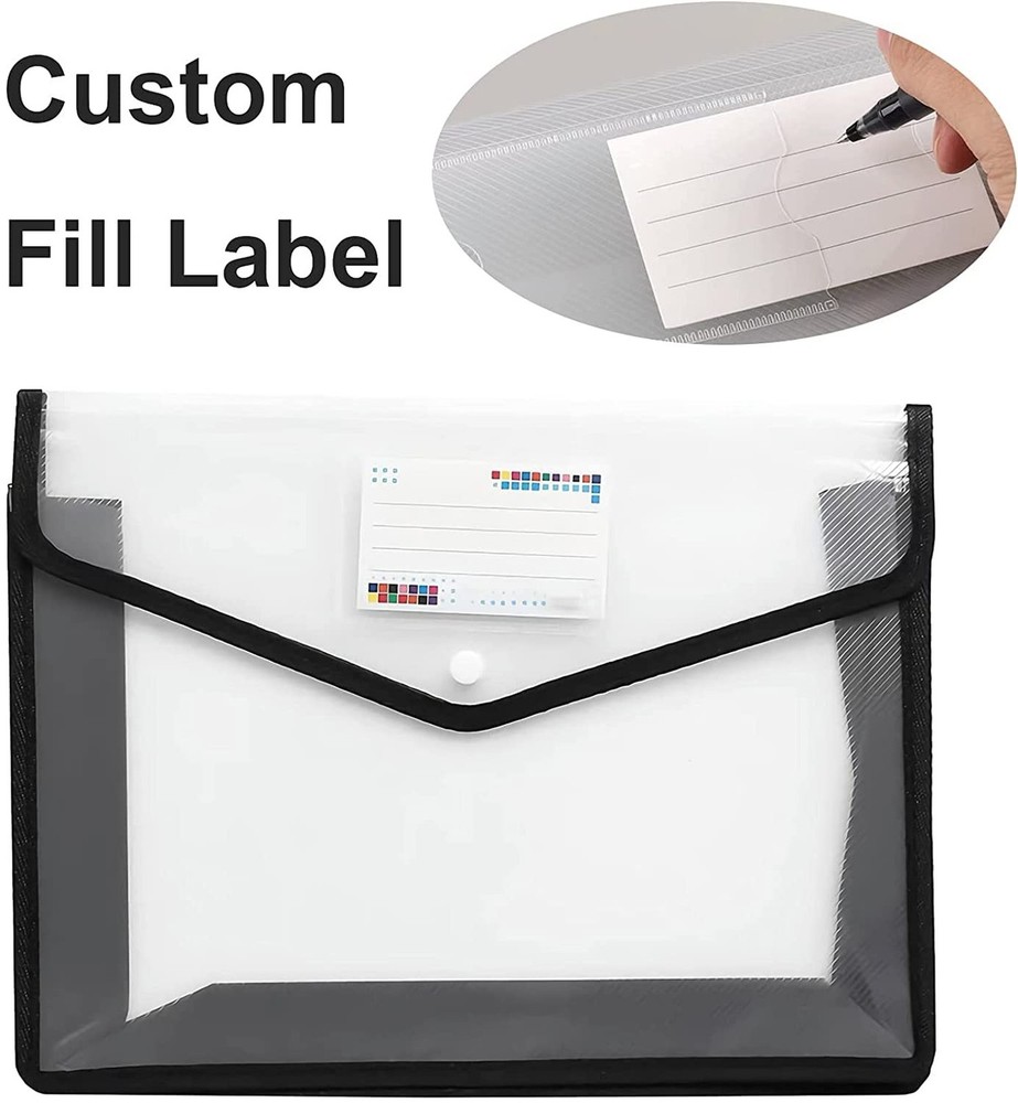 YoeeJob Plastic File Folders Legal Size Expandable Document Folder with Snap ...