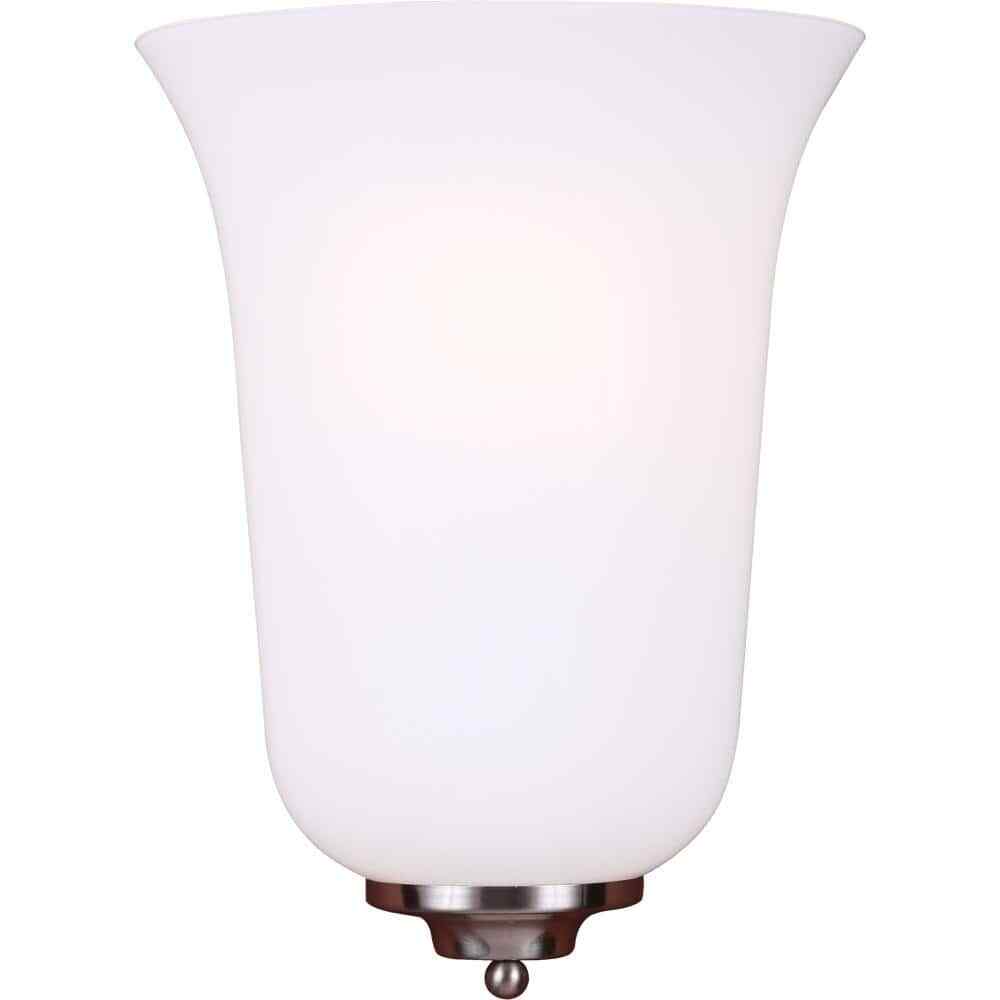 Volume Lighting 1-Light Brushed Nickel Interior Wall Sconce