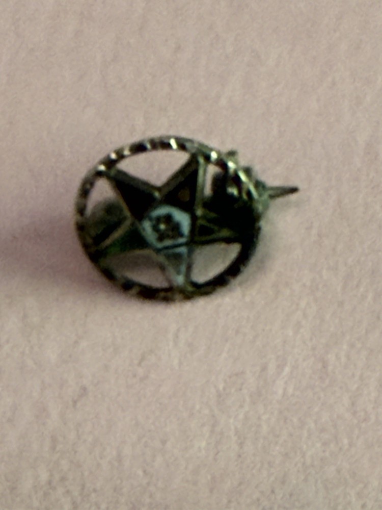 Antique masonic Star Pin/brooch SUPER TINY. Marked M On Back