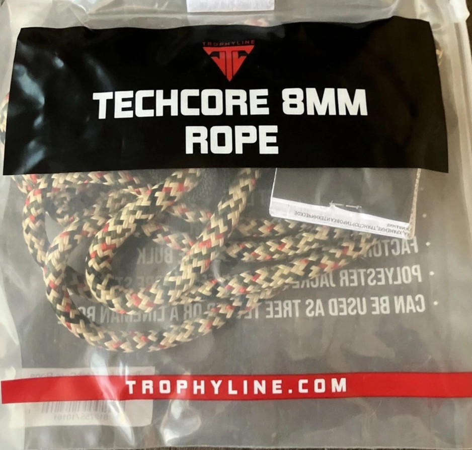 NEW Trophyline TechCore Rope Multi Color 8MM Tether Lineman Rope New