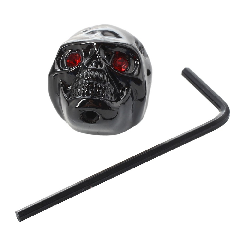 3pcs Electric Guitar Skull Head Volume Control Knobs---Black B3J39730