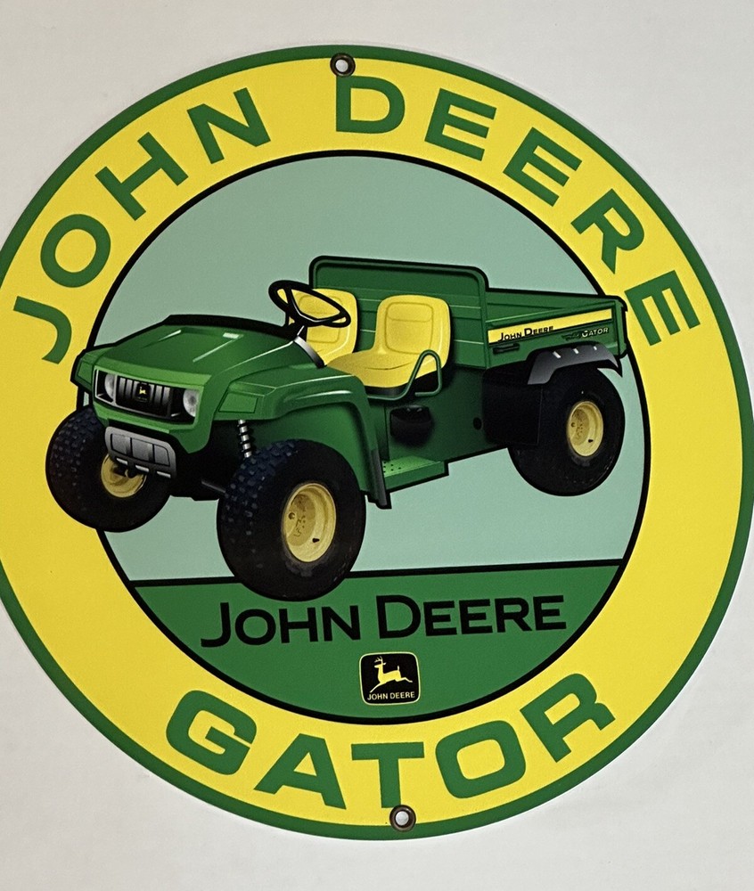 Gator John Deere Service  Premium Quality Reproduction Garage Sign