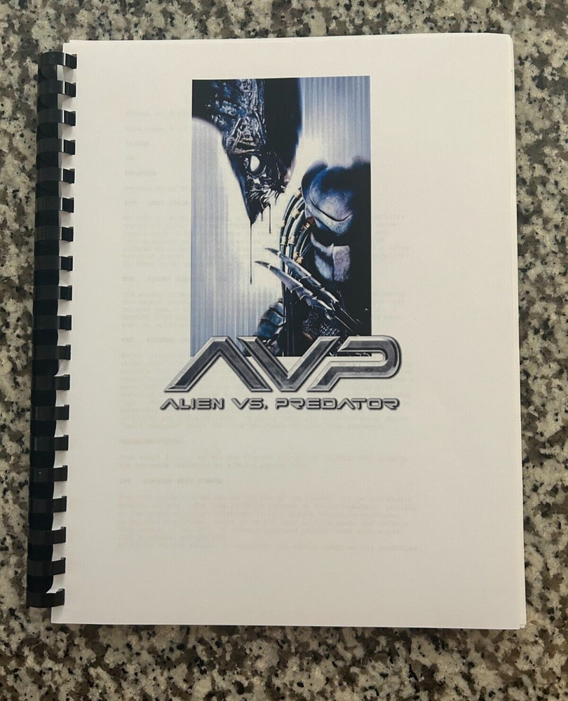 Alien VS Predator Horror Movie Script Reprint Full Screenplay Script
