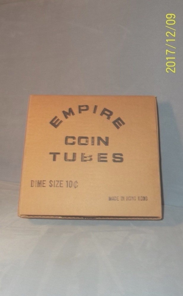 NEW--FIVE (5) Empire Round Coin Tubes for Dimes