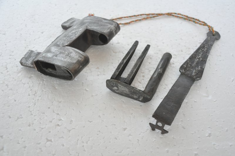 Vintage Iron Engraved Handcrafted Unique Solid Heavy Strip System Padlock