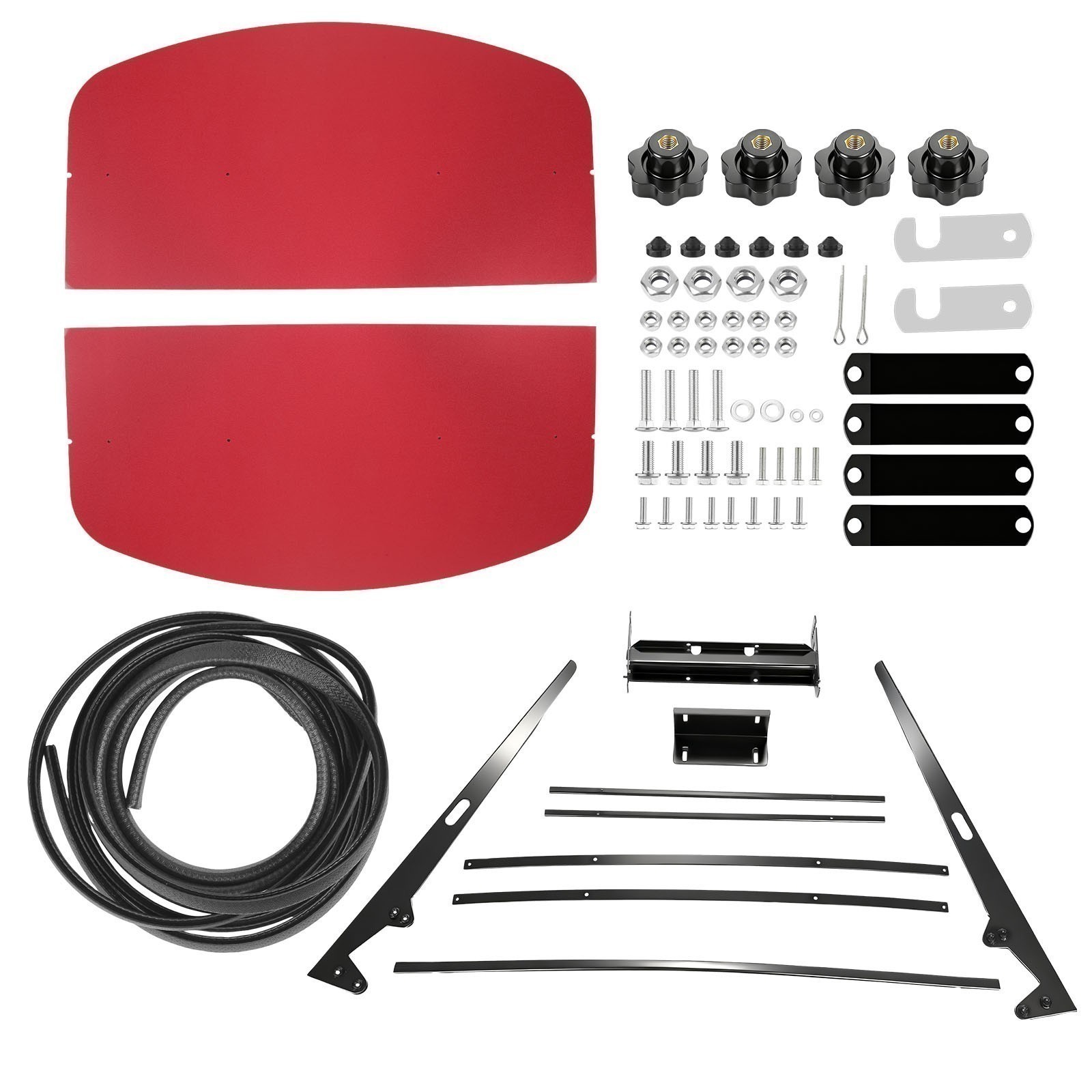 Sun Shield Tuff Top Tractor Canopy For 2" x 2" or 2" x 3" ROPS 48" X 52"-Red