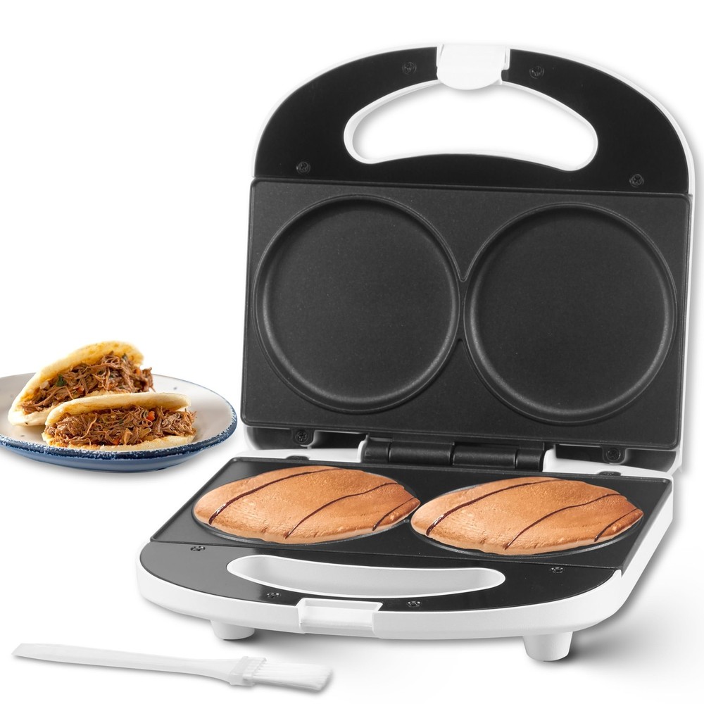 Double Mini Pancakes Maker Machine, Arepa Maker, Electric Pancake Maker Gridd...