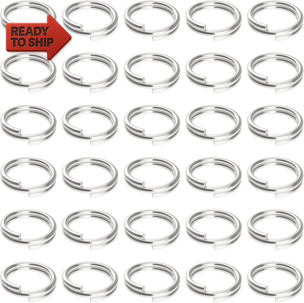 Pawfly 100 Pack 2/5 Inch Mini Split Jump Ring with Double Loops Small Metal Ring