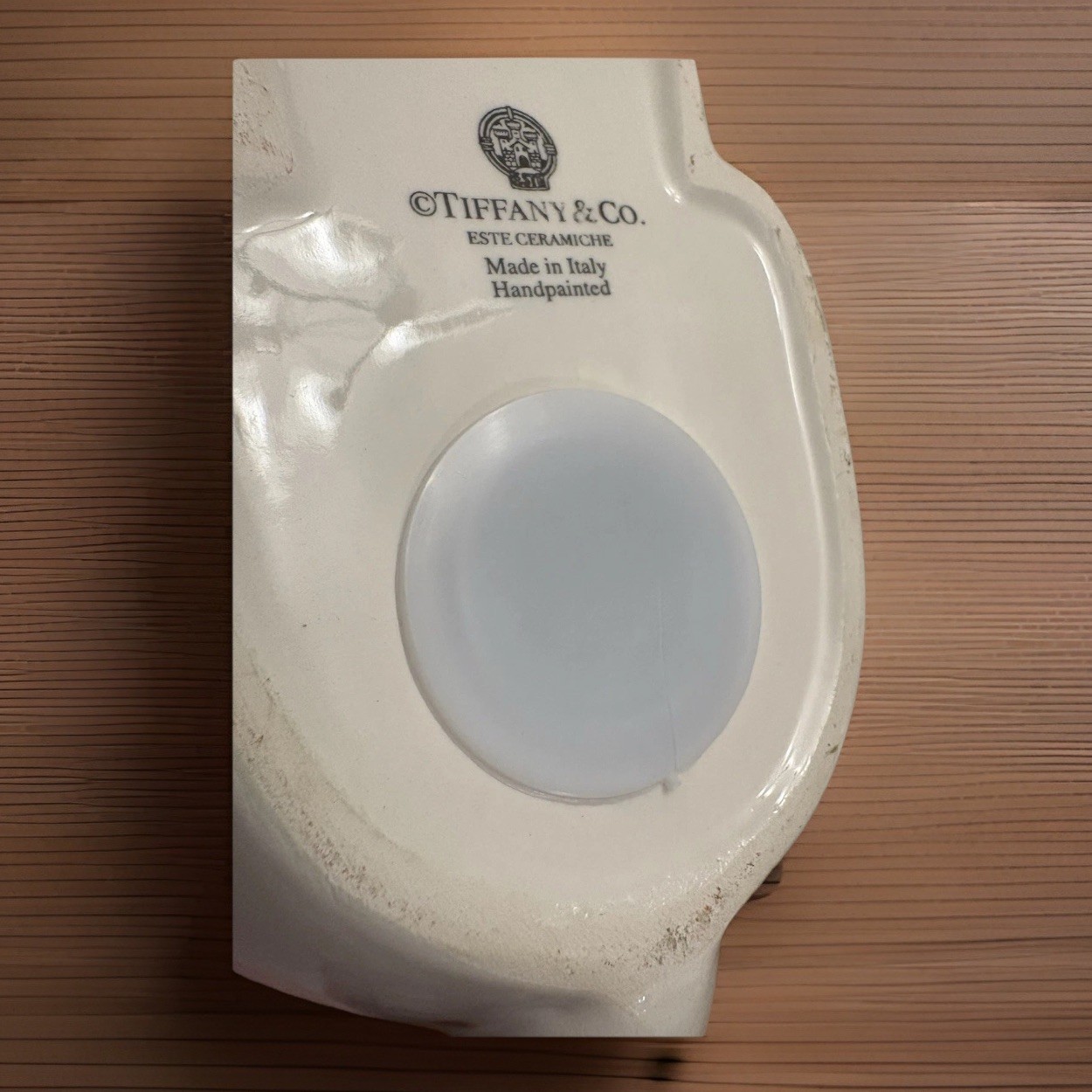 Tiffany & Co Ceramic Bunny Vintage Piggy Bank Pink Polka Dots Hand Painted Italy