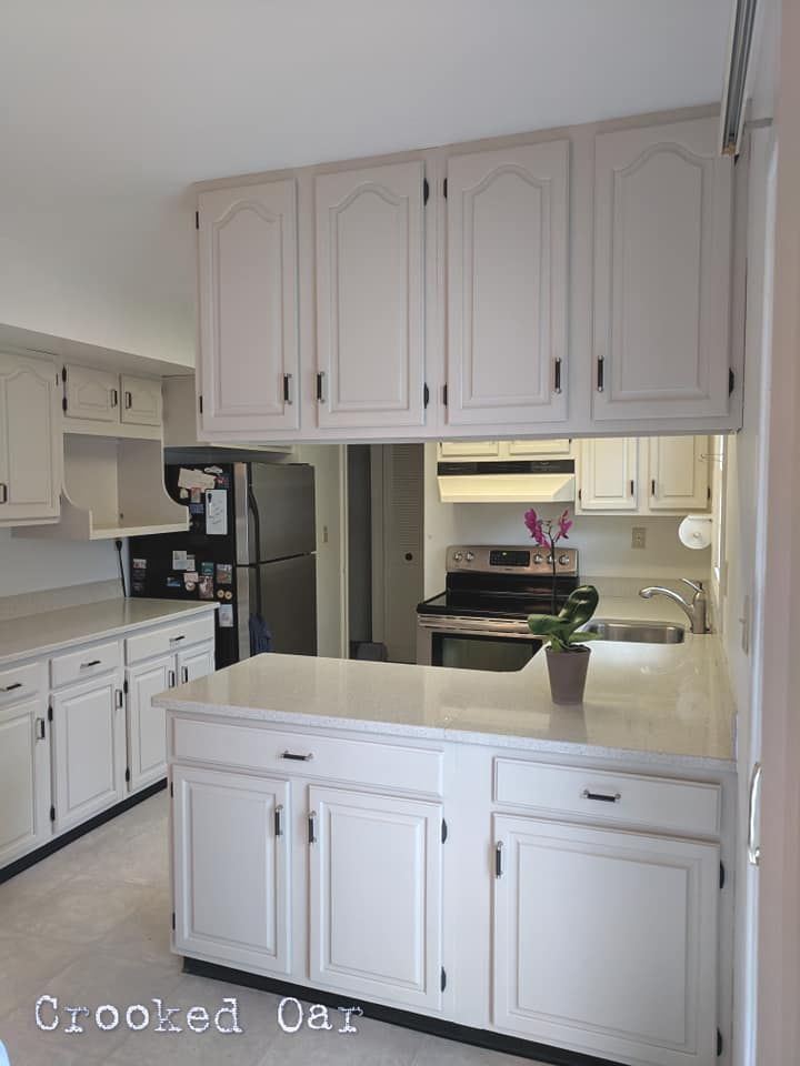 3" Black Ceramic Center Pull Brushed Pewter