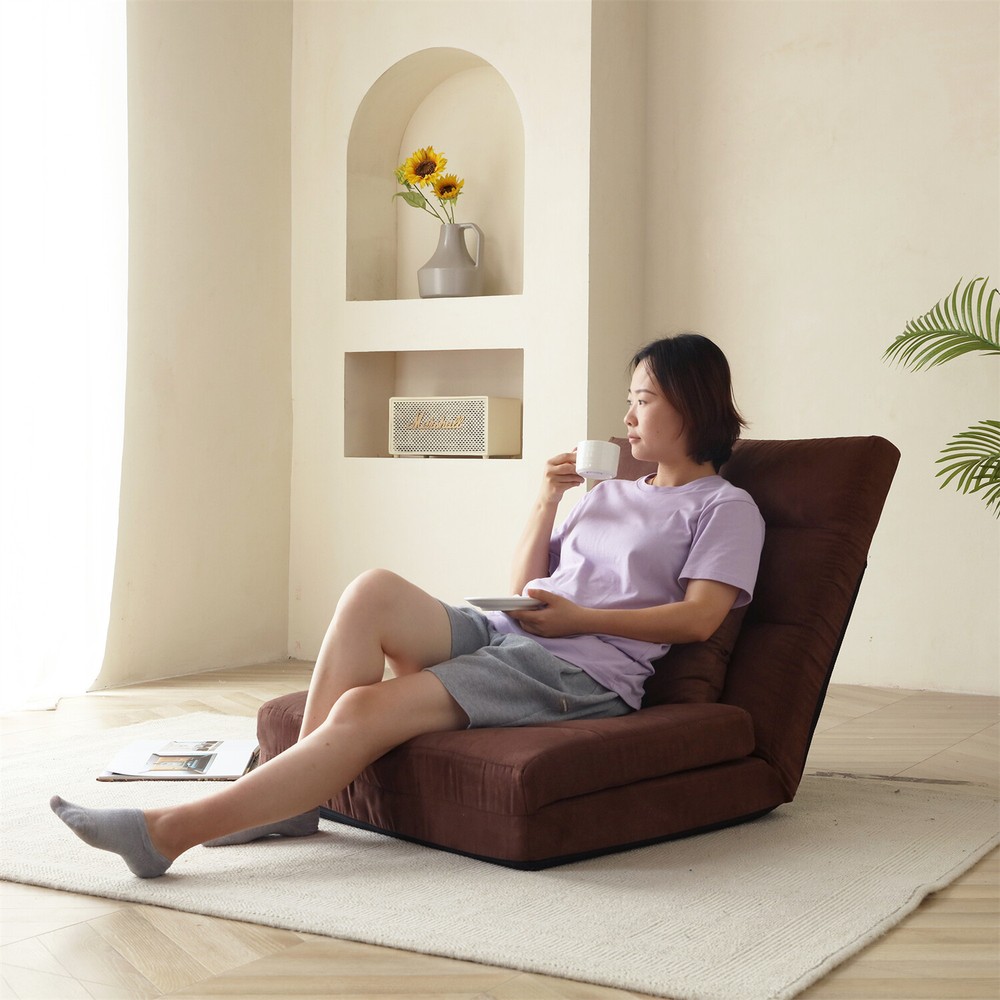Convertible Sofa Bed Adjustable Floor Couch Single Sofa Chairs Folding Sofa Bed