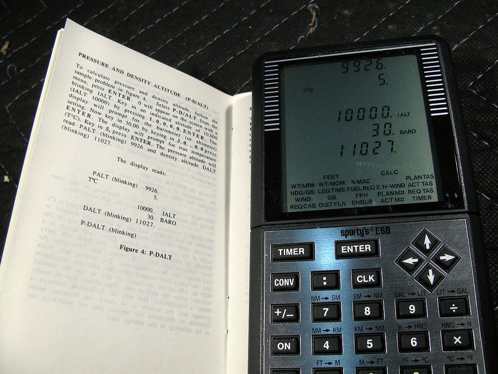 Sportys E6B Electronic Flight Computer With Soft Case And Manual